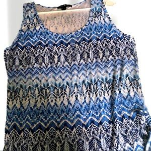 navi blue white basic tunic